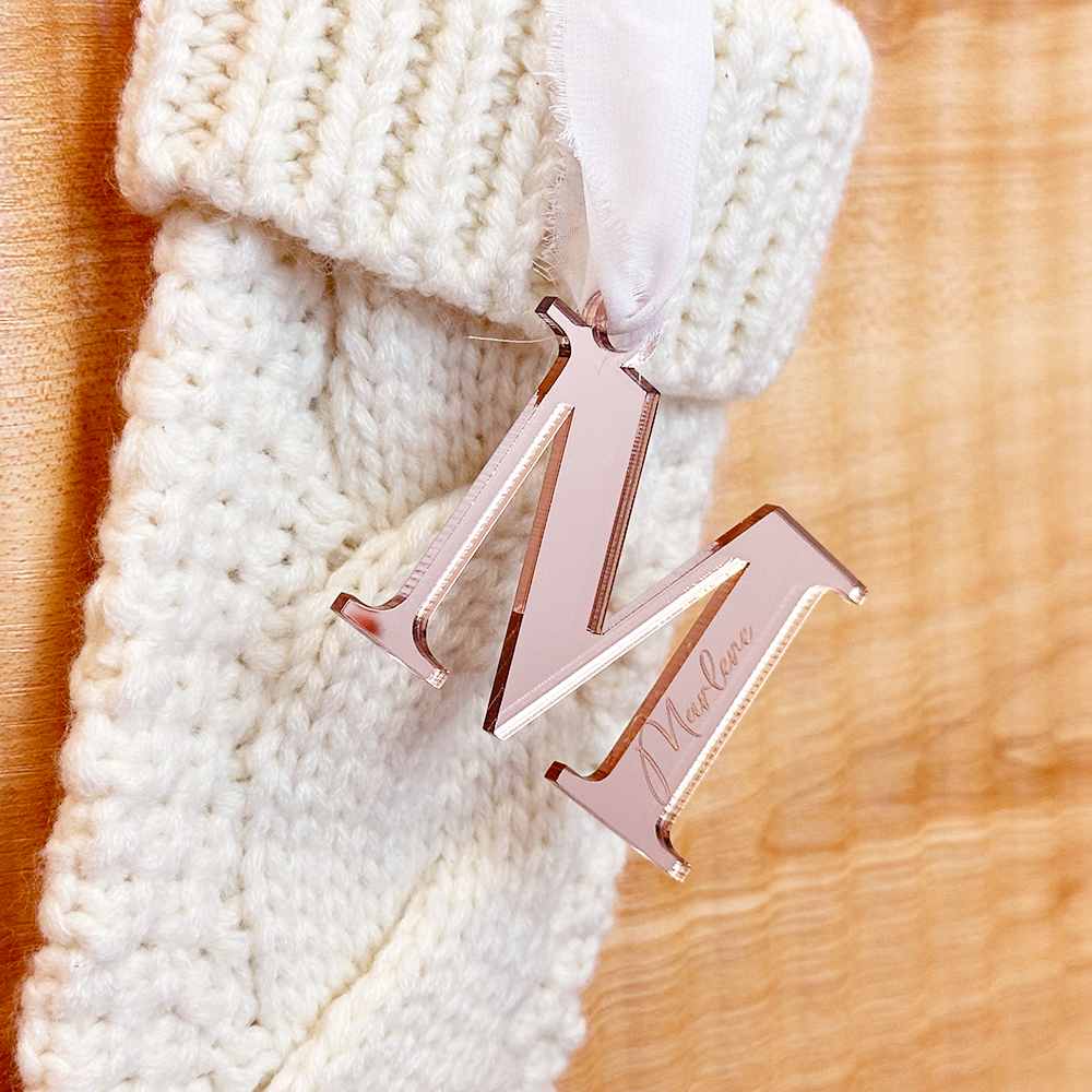 Custom Acrylic Initial Stocking - A