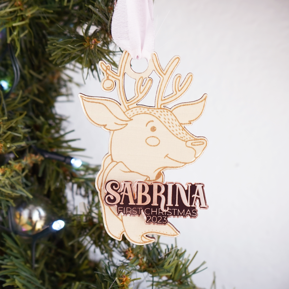 Kids Acrylic & Wood Ornament-A