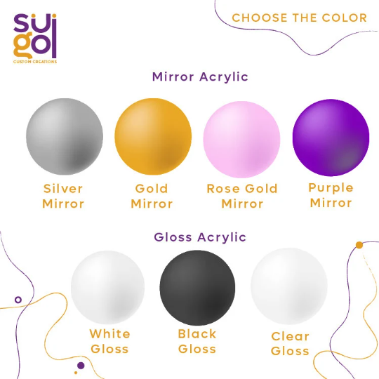 Custom Acrylic Cake Topper Name