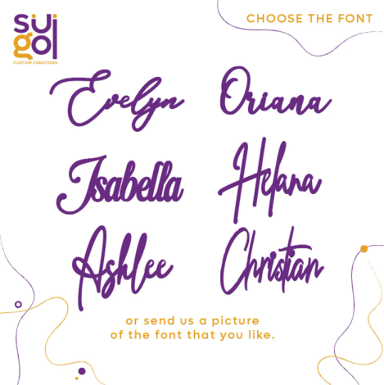 Custom Acrylic Cake Topper Name