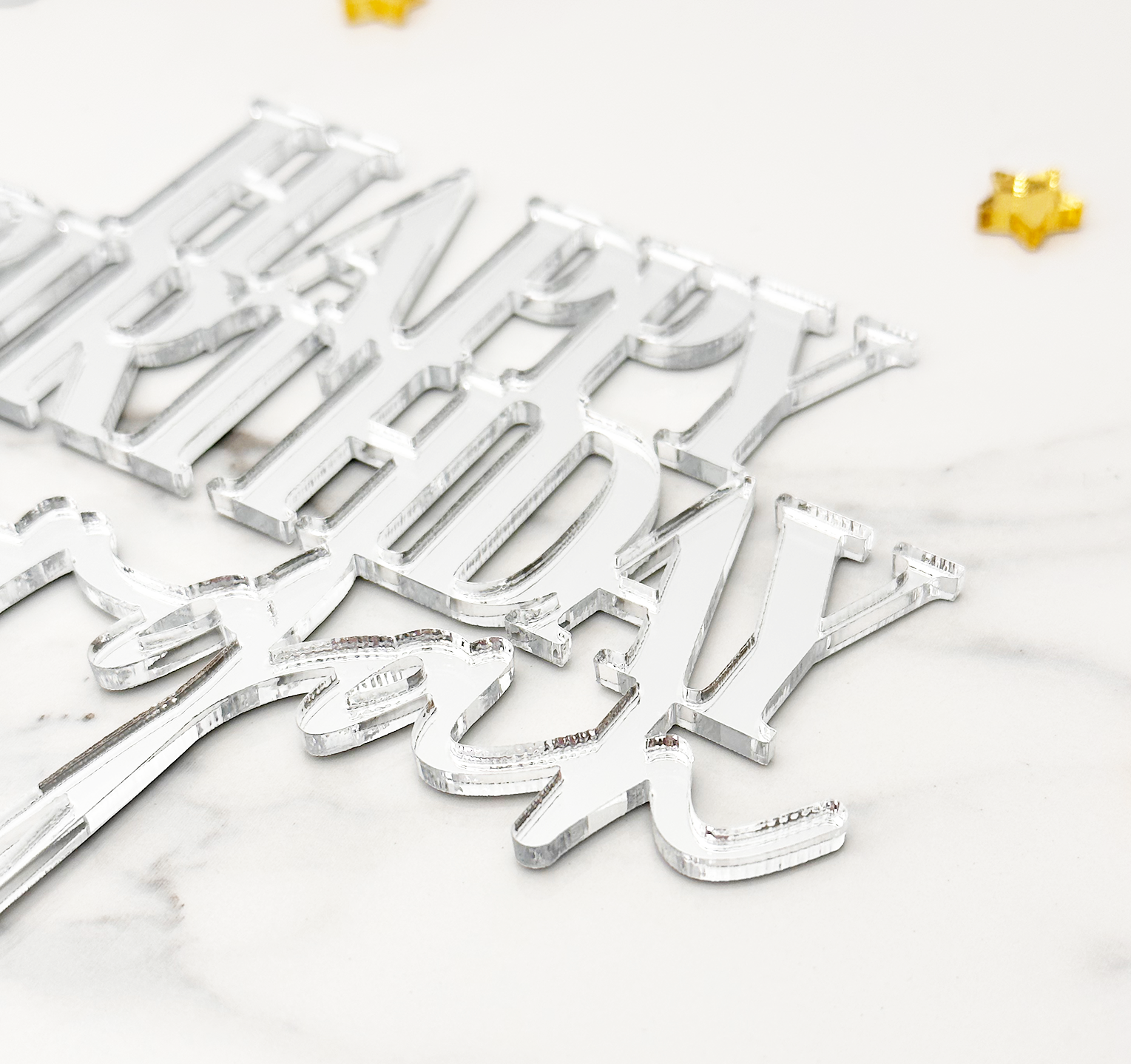 Custom Happy Birthday Acrylic Cake Topper
